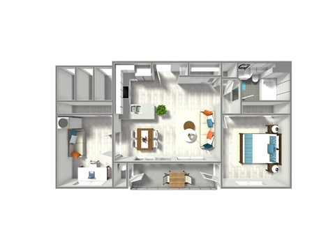 2 bedroom floor plan  apartments at the galleria apartments